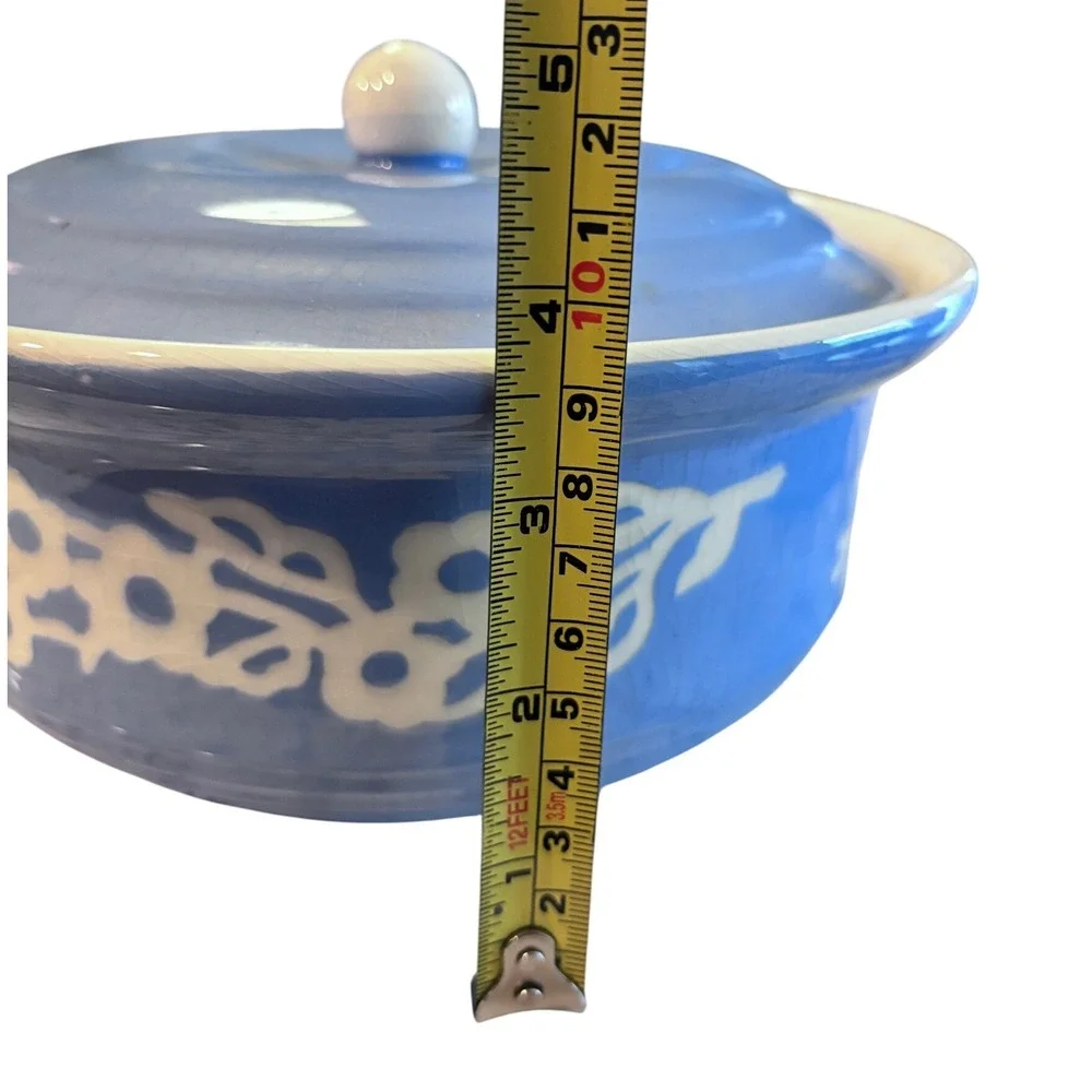 Harker Pottery‎ Cameoware -Dainty Flower Blue (Virginia)-8.5